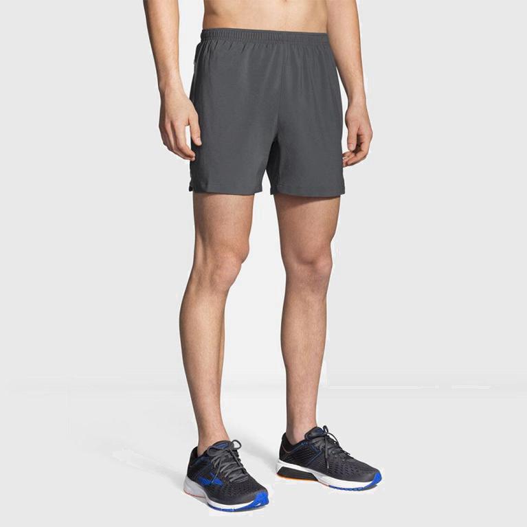 Brooks Sherpa 5 Men's Running Shorts UK Sale - Grey (XOUAY3184)